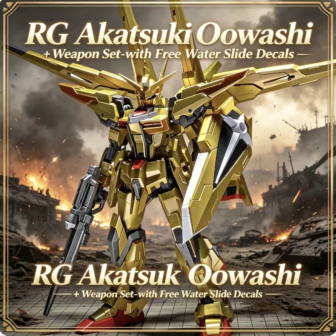 Bandai Model Gundam Rg - RG41 1/144 ORB-01 Akatsuki Oowashi ชุดประกอบโมเดลเคลือบทอง