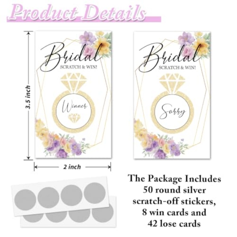 เกมขูดรางวัลงานเลี้ยงฉลองสมรส  - Party Games Bridal Shower บทวิจารณ์และราคา