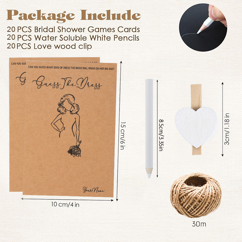 10/20 ชุด Guess งานแต่งงานชุดเ - Party Games Bridal Shower บทวิจารณ์และราคา
