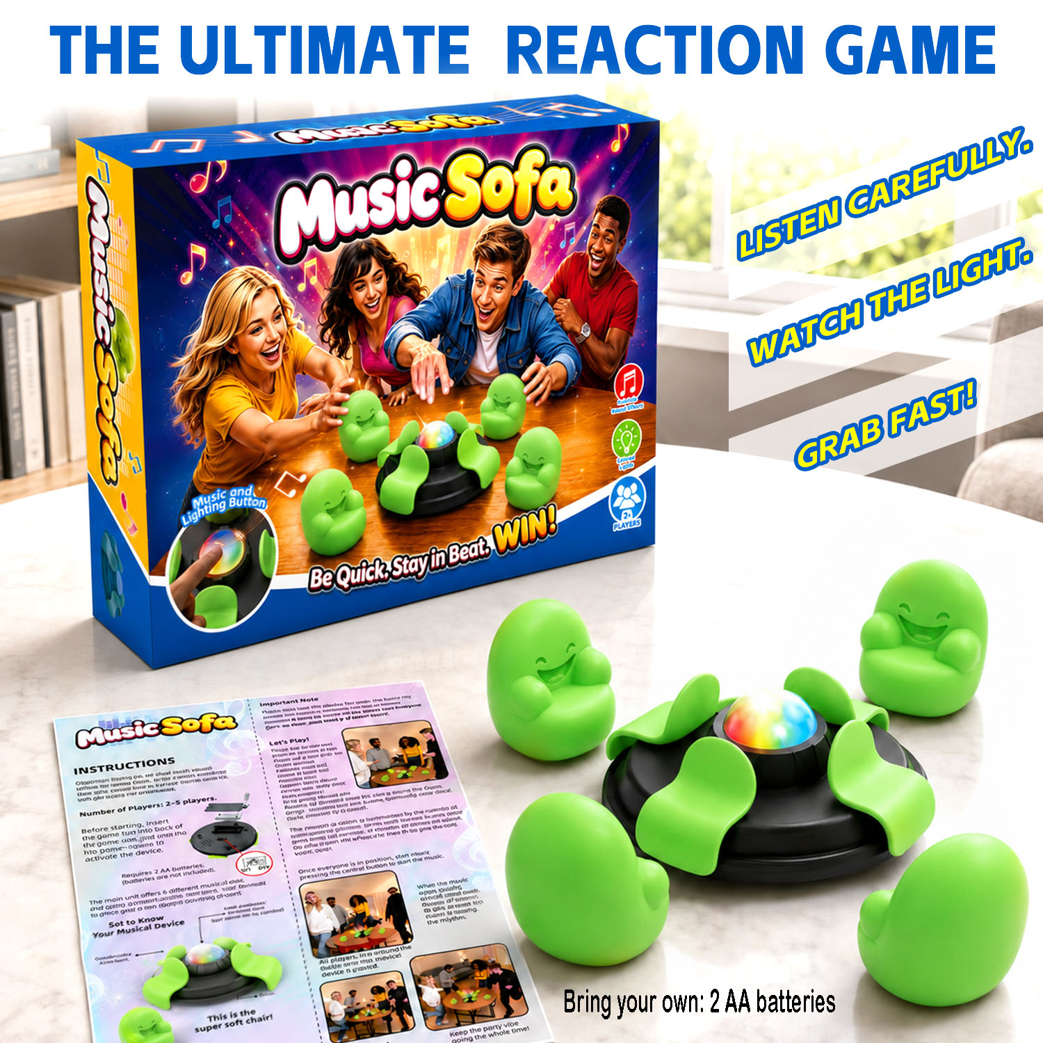 เก้าอี้ดนตรีสำหรับเด็ก เกมจับย - Quick Games Party บทวิจารณ์และราคา